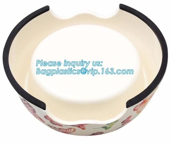 Lovely Personalized portable pet dog food water bowl ceramic plastic, Plastic pet bowl /PP pet dish for dog /food pail f
