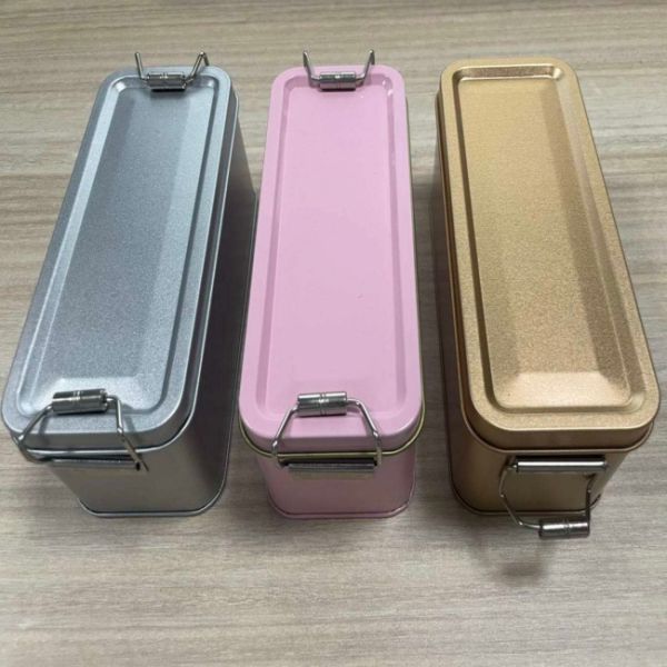 Rectangle Square Food Tin Box with Snap Lock for Tiramisu Cake Cookies