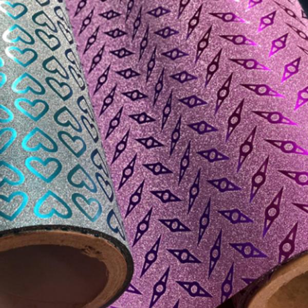 Moisture Proof Sparkly Cross Line Pattern Bopp Metallized Glitter Film in Soft Finish
