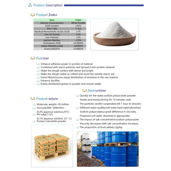 100% Safety Super Absorbenter Sodium Polyacrylate Powder Super Absorbent Polymer For Agriculture