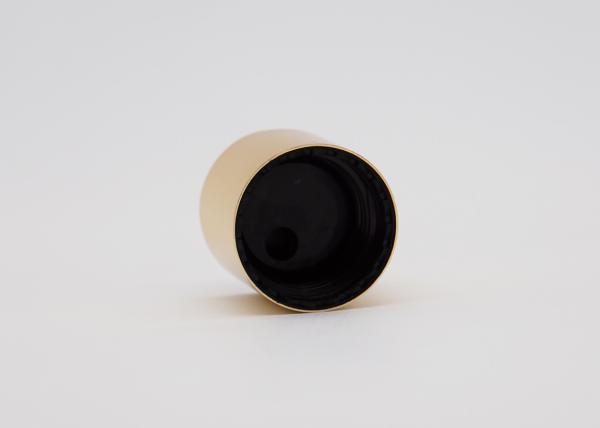 Tampão preto ou branco 24mm do tampão brilhante de alumínio cosmético da parte superior do disco do ouro dos PP do disco