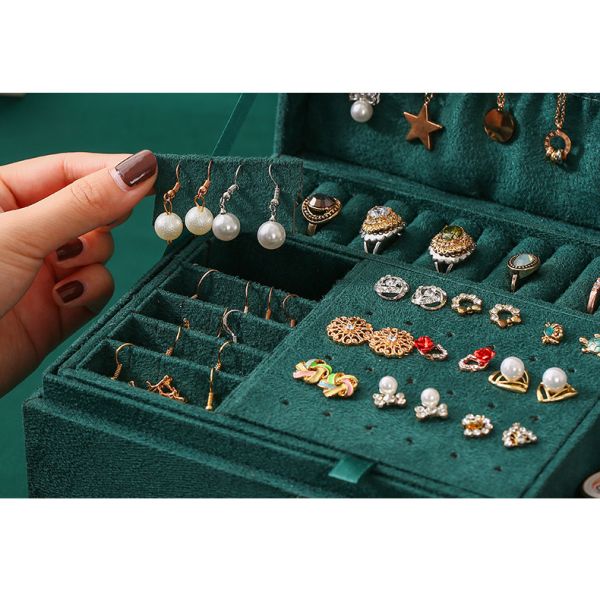 Ручной работы бархатный деревянный ювелирный ящик организатор для ожерелья серёжка кольцо браслет