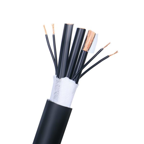 Coaxial Single Mode Direct Burial Fiber Optic Cable 300V Customized For Outdoor