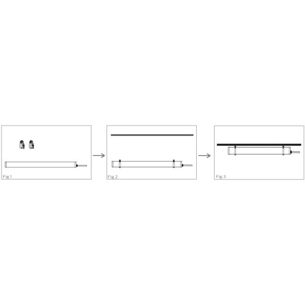 5ft 50W IP69K IK10 LED Tri Proof Light for Harsh Industrial Environments