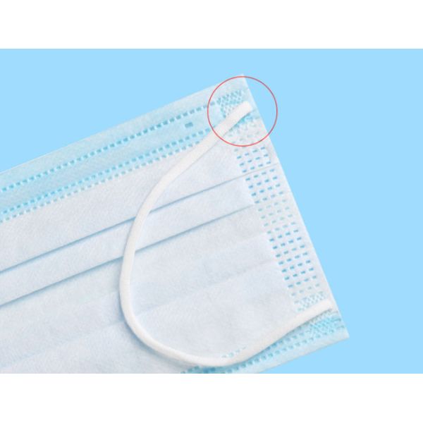 Blue Disposable Medical Masks Melt Blown Protective Sterile Face Masks 16.5*8.5