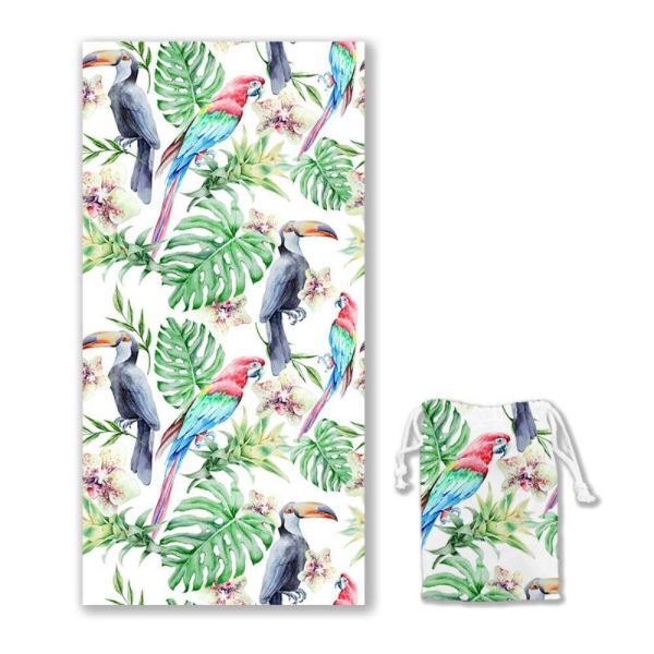 Conception gratuite ODM/OEM Logo imprimé sur mesure Sable de microfibre serviette de plage personnalisée Super absorbant à séchage rapide Souffle sans sable léger