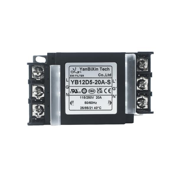 YBX 新型単相フィルター 安全なプラスチックホイス EMI/EMCフィルター 端末ブロックカバー