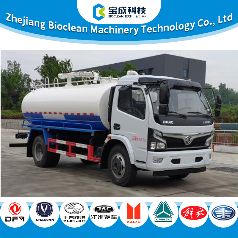 8.5 m³ Capacity Sewage Suction Truck with Carbon Steel Q235B/Stainless Steel 304/316 Tank and 12.00R20 Tires