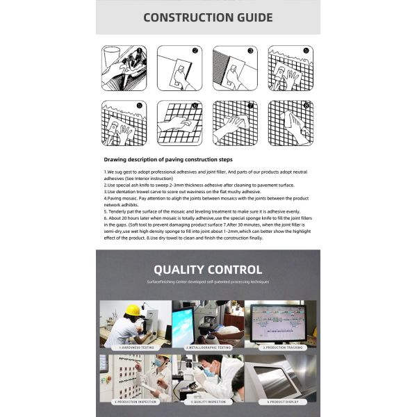 Стена нержавеющей стали мозаики кухни 3D декоративная кроет Backsplash черепицей AISI 1219X2438mm