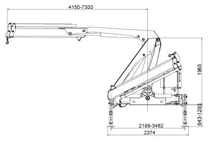 XCMG Durable Arm Move Fast Articulated Boom Crane , 3.2 Ton Truck With Crane