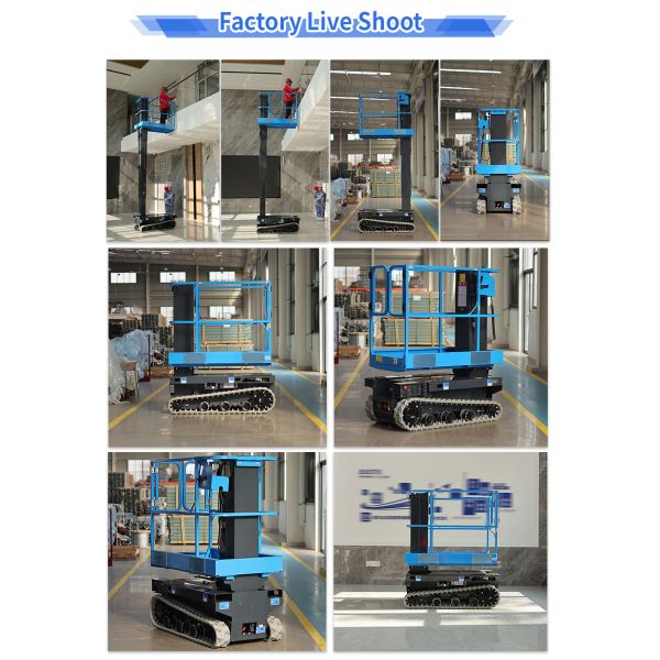 Premium Tracked Rough Terrain Scissors Lift Platform Aerial Order Picker Stock Selector 7m