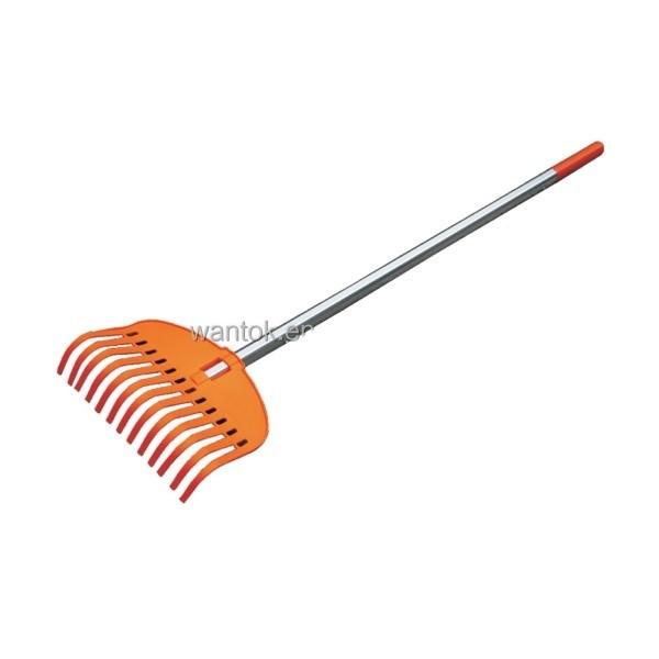Telescopic Aluminium Handle Plastic Garden Rake for Easy Leaf and Debris Collection