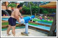 Adults Fiberglass Water Gun Game, Customized Aqua Park Equipment For Holiday Resort