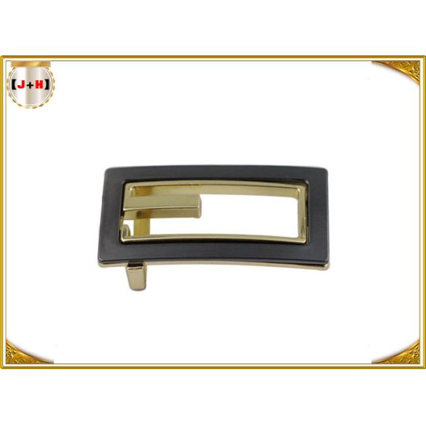 Luxurious Custom Black Metal Heel Bar Belt Buckles For Men'S Leather Belts