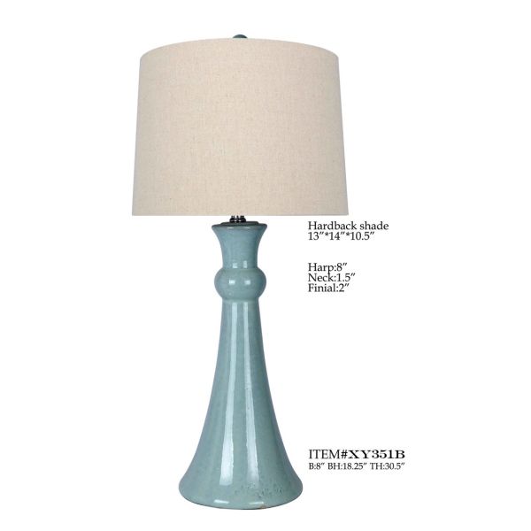 TC Porcelain Simple Modern Table Lamp 14*30.25