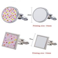Personalised Photo Cufflinks Cute Sublimation Blank Metal Cufflinks