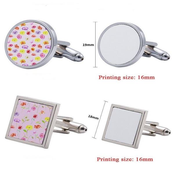 Personalised Photo Cufflinks Cute Sublimation Blank Metal Cufflinks