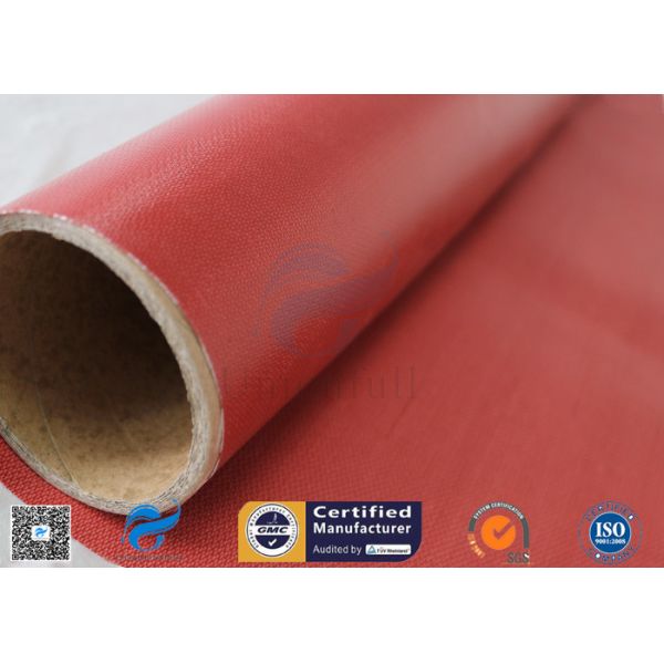Chemical Corrosion 1m*50m Satin Weave 0.45mm Silicone Coated Fiberglass Fabric