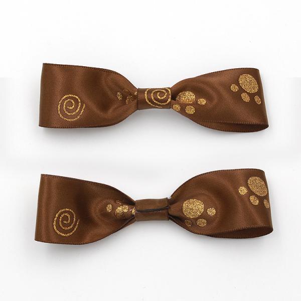 Custom Made Satin Ribbon Hair Bows Environmentally Friendly With OEM Services