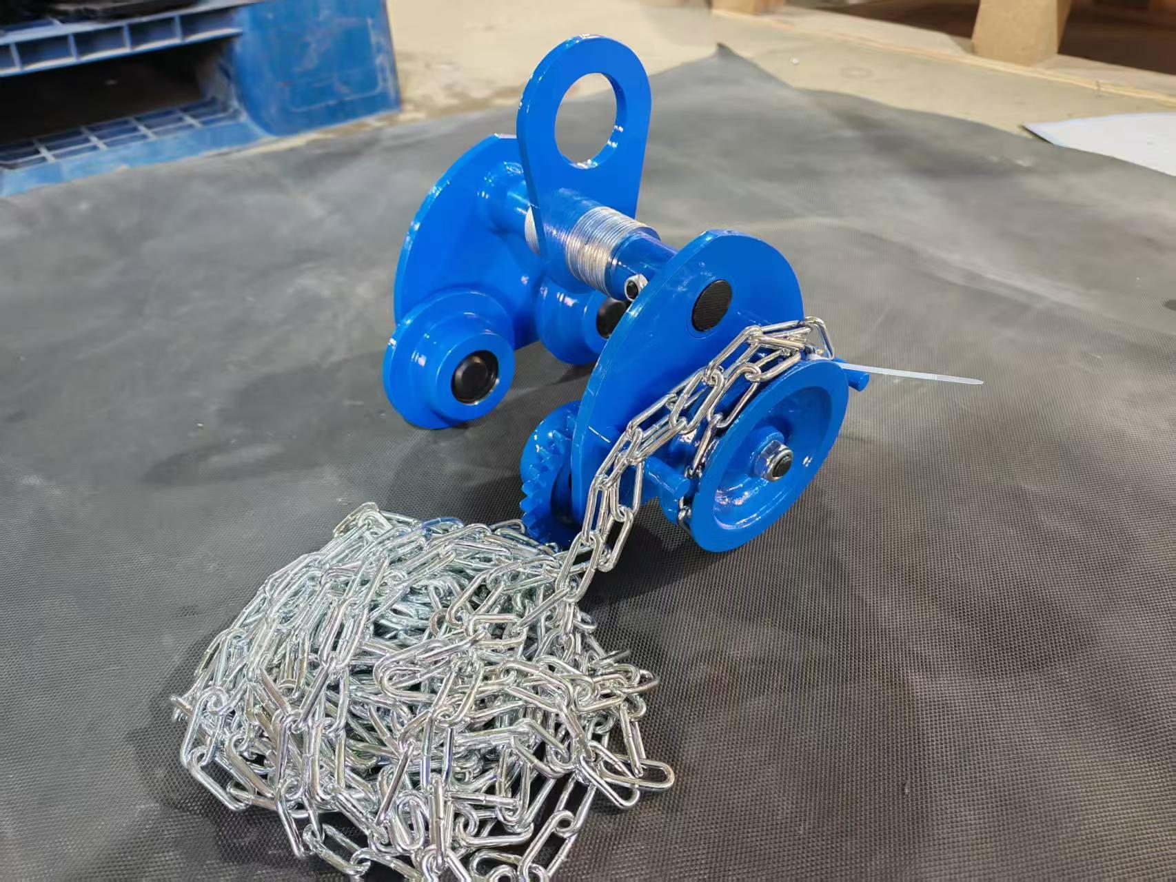 Gear Type Chain Block Trolley Manual I Beam Hoist Trolley For Industrial Lifting
