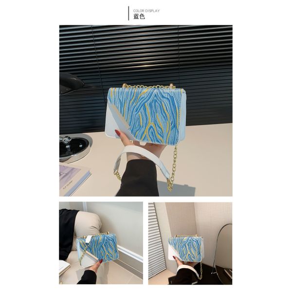 Bag women's new fashion small square bag wholesale niche simple retro quicksand everything single shoulder crossbody cha