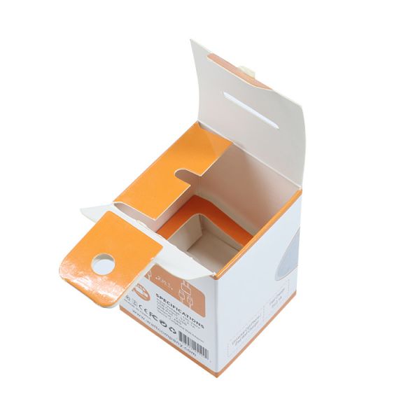 350GSM Ivory Paper Gold Foil Gift Box For Light Bulb Packaging Boxes