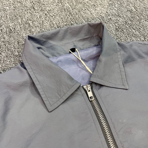 Custom Nylon Work Streetwear Jacket For Men Lightweight Zipper Windbreaker