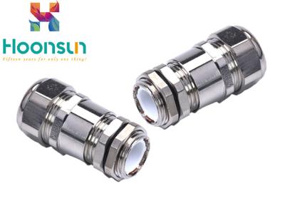 Nickel Plated Tightened Nylon Hose Joint For Nylon Flexible Pipe , Standard Sizes
