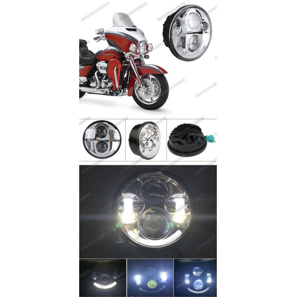 5.75 Inch Round Motorcycle Headlight , 4x4 Harley LED Headlight For Off Road / Jeep
