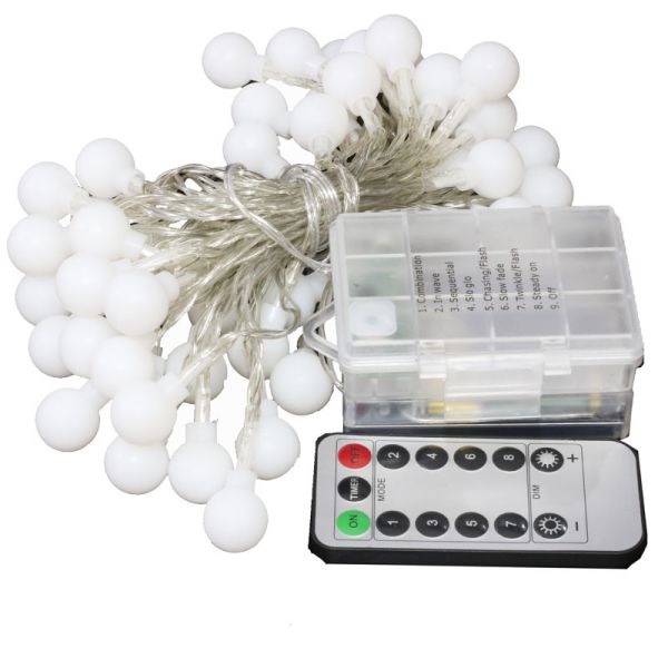 Color Changing Globe String Lights 16.4 ft 50 LEDs Crystal Bubble Ball Fairy Lights with Remote Control Ambient Lighting