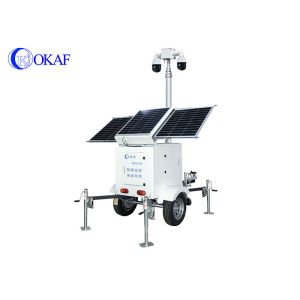 Mobile Solar CCTV Surveillance Trailer Mounted Security Camera Tower