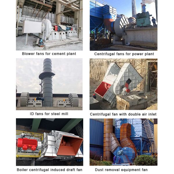 Low Pressure Industrial Centrifugal Fans Belt Drive Large Flow Low Speed