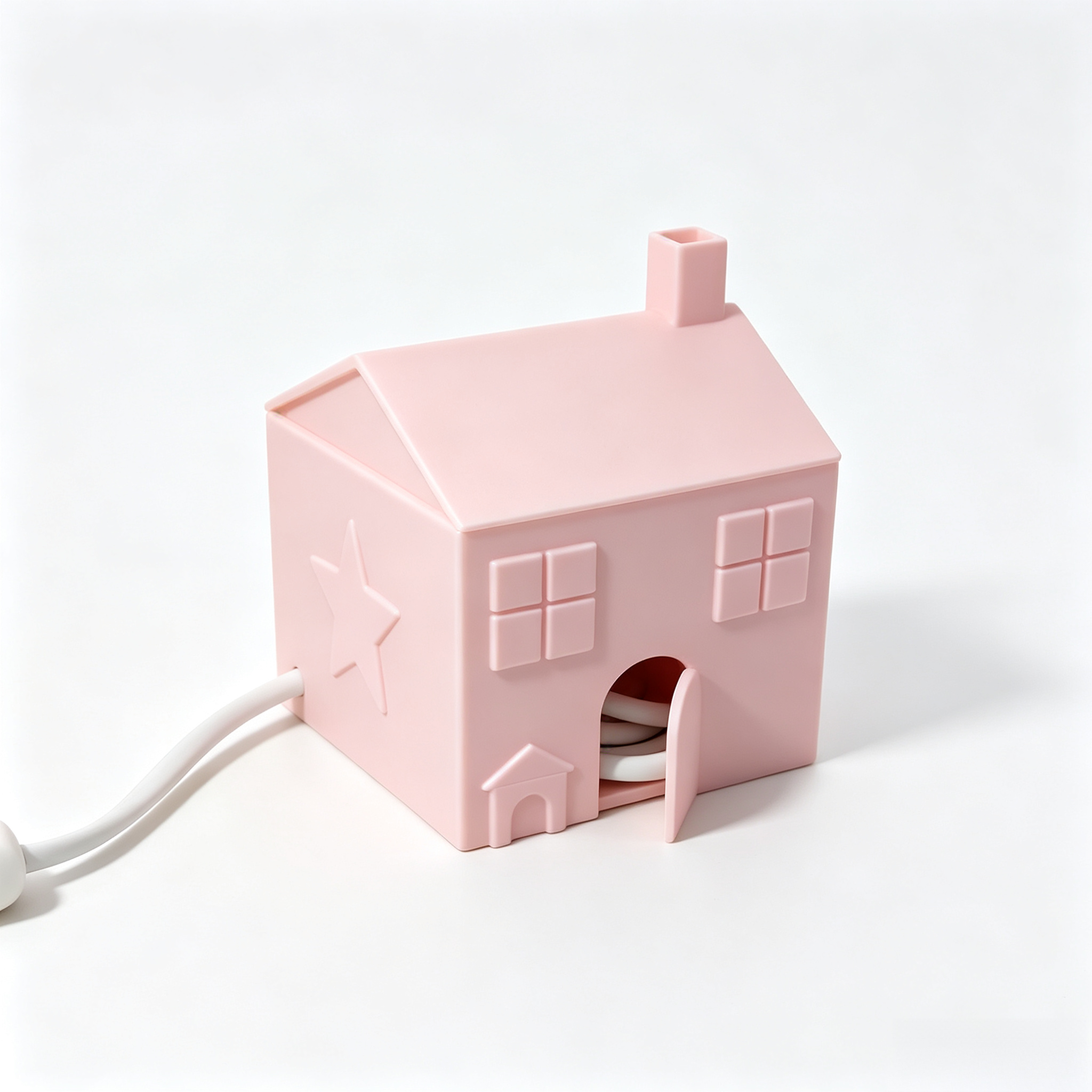 Pink Desk Accessories 3d Print Office Supplies FDM Hidden Wire Slot