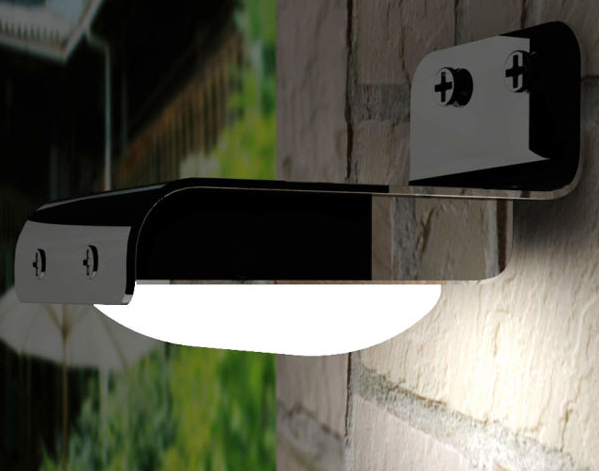3 W Solar sensor light by motion sensoring and dim mode for garden,path and corridor