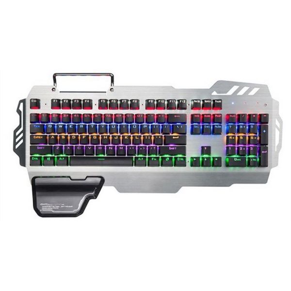 Wired Gaming Mechanical Keyboard With A Mobile Phone Holder And Carpal Support Extremely Fast Green Shaft