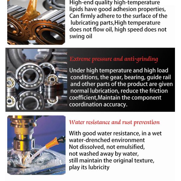 Performance Industrial Machinery Lubricants Multipurpose Grease for High Temperature