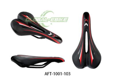 Comfortable Hollow Ergonomic Bike Saddle Black Red Clamp Installation for Road Bikes