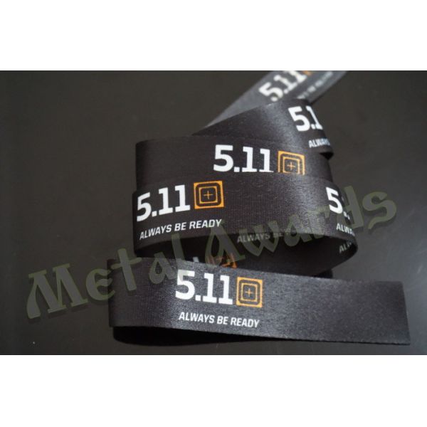 Black Heat Transfer Lanyard Custom Neck Ribbons For Medals Sublimation Crafts