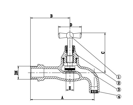 Уплотнение тела EPDM HPB Faucet воды 57-3 1/2» латунный