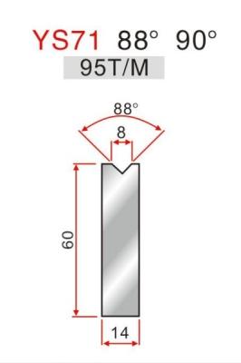 Alta precisão YS71 Amada Press Brake Tooling V8 Bottom Die