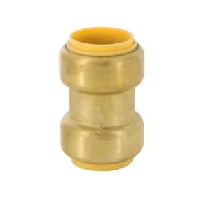 Brass Equal Coupling Connector for PEX Pipes Push Fit