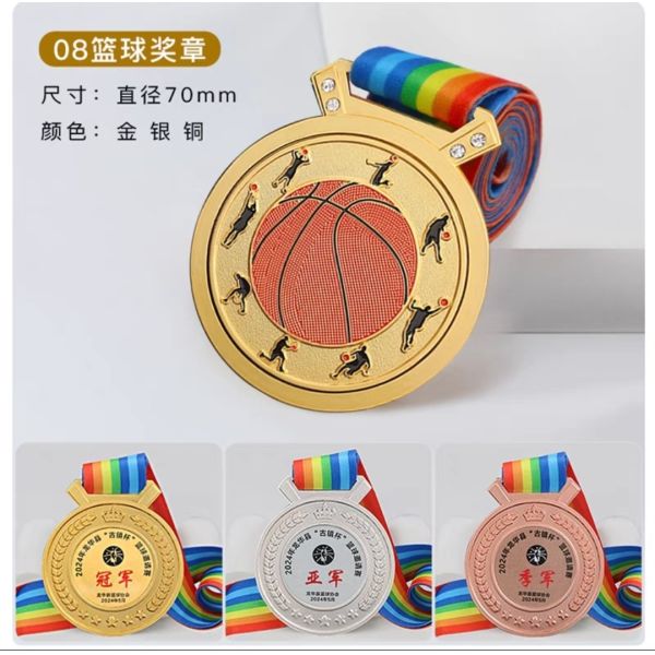 No hay trofeos y medallas mínimas China Fabricante Diseño Metal Medalla promocional Medallas personalizadas para baloncesto