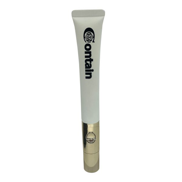 Customized Lotion Squeeze Tube Eye Cream Massage Packaging Cosmetic Plastic Soft Tube with Massage Applicator Zinc Alloy