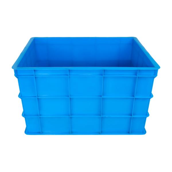 Sturdy and Stackable Blue Plastic Crate for Organized Storage of Bread Crates at Home