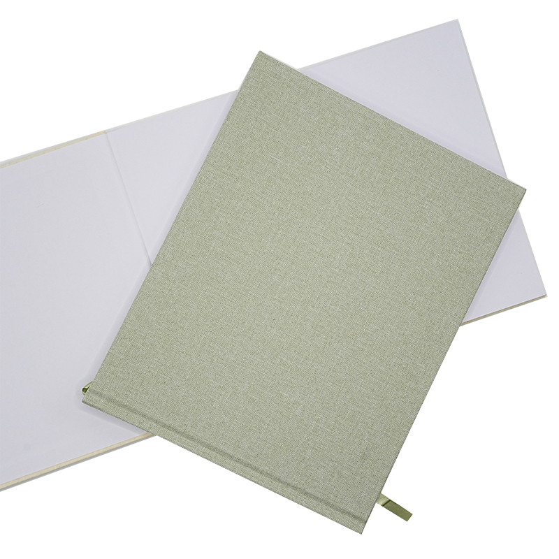 Minimalist Blank Notebook Stationary Linen Guest Book Memory 140gsm Customizable Logo