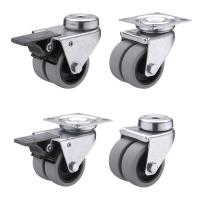 Roulettes en caoutchouc de seule capacité de charge du gris TPR 132LBS de 50MM