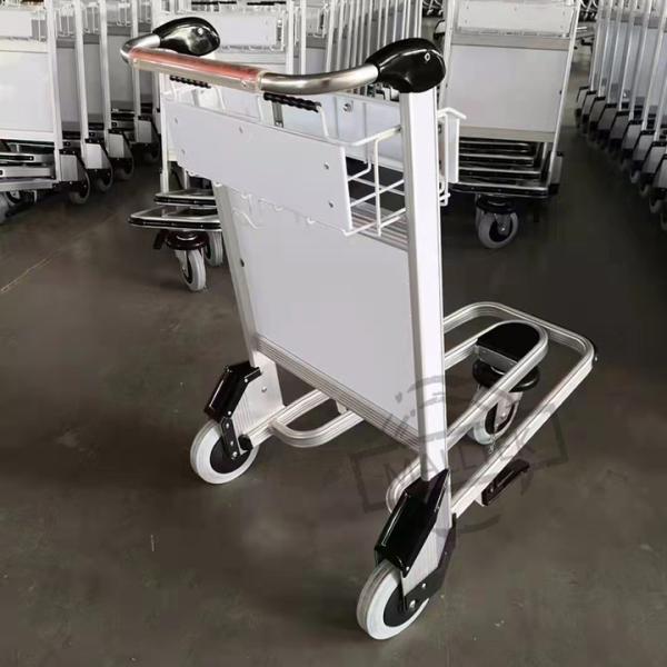 Trolley de bagagem de aeroporto de 3 rodas de 250 kg liga de alumínio com freio automático