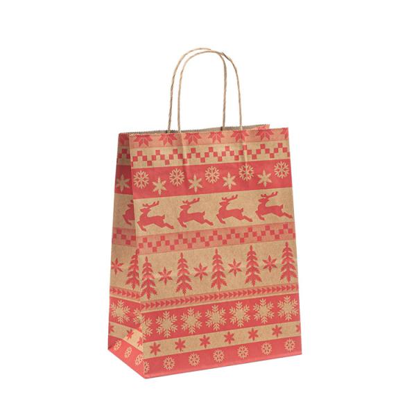 Sacs à provisions écologiques de papier d'emballage pour Noël Art File Accept AI