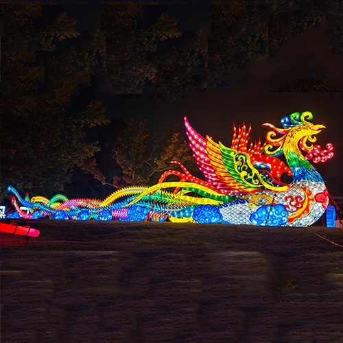 Silk Waterproof Cultural Event Exhibition Chinese Dragon Lantern Festival
