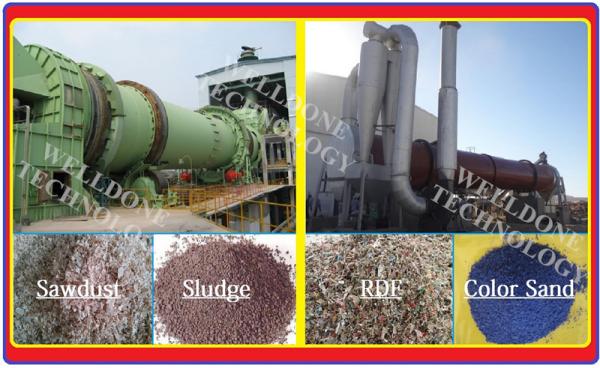 HAG Series Three Drum Rotary Kiln Dryer Large Scale Explosion Resistance